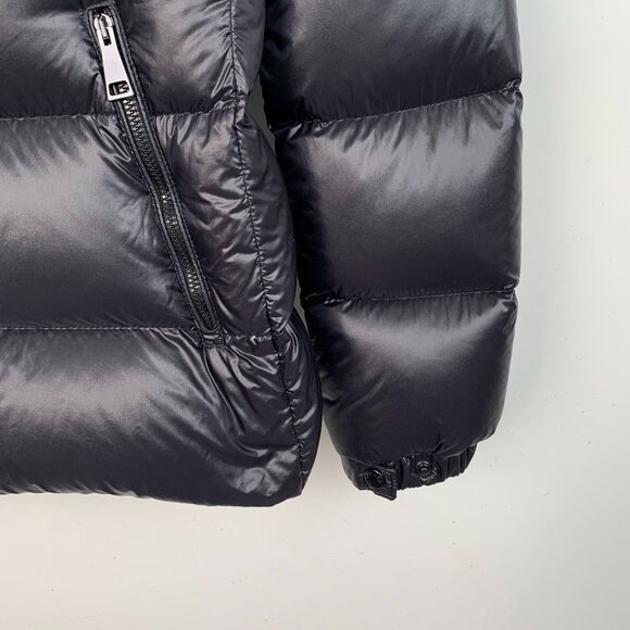 Moncler Berre Hooded Quilted Down Jacket Black Size 1/S Zipper Coat Premium Warm - Picture 4 of 8